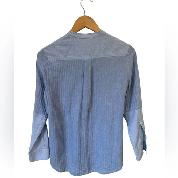 A.L.C Band Collar Button Long Sleeve Blouse Women Size XS - Picture 5 of 9